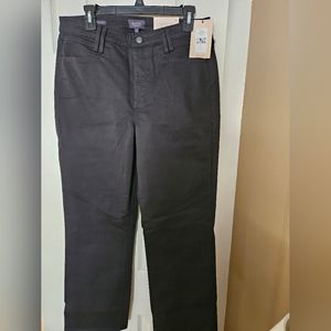 NYDJ Relaxed Straight Ankle Jeans - Black  - Size 10